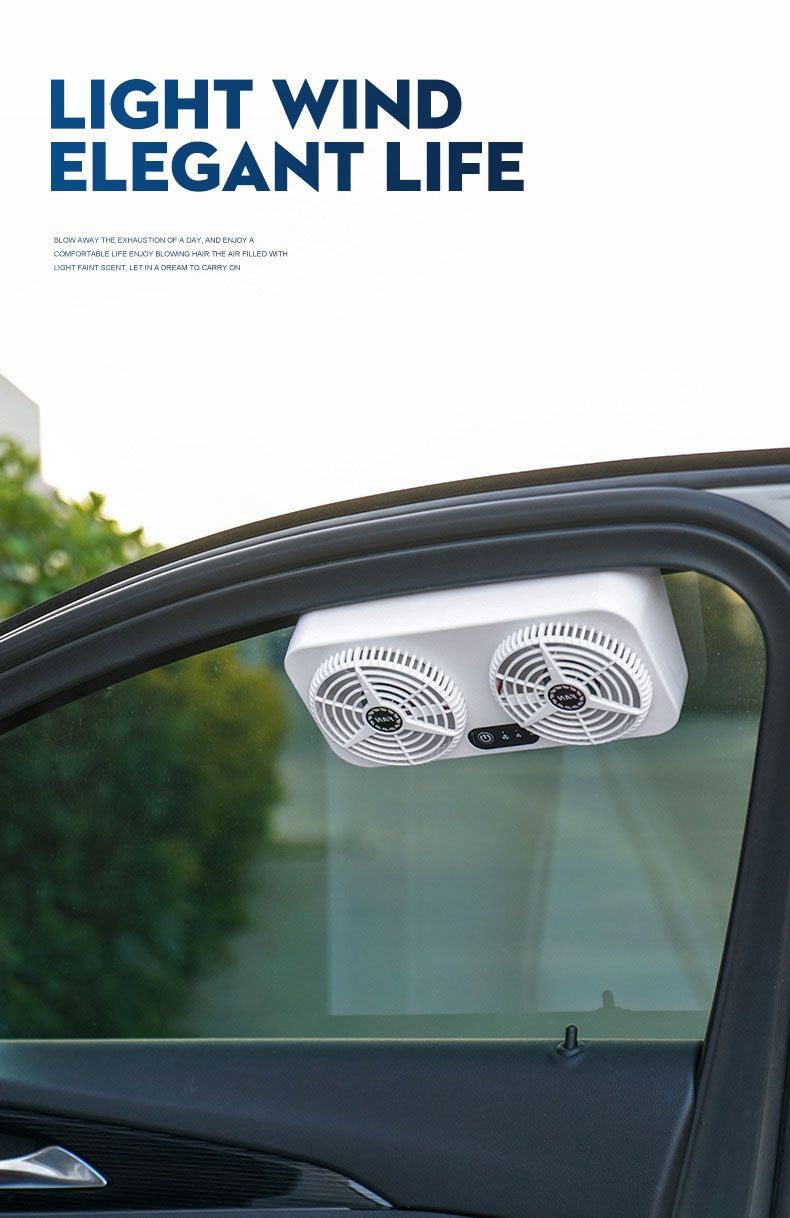 Car Ventilation Exhaust Fan Vehicle Air Circulation Fan Remove Odor Car Radiator