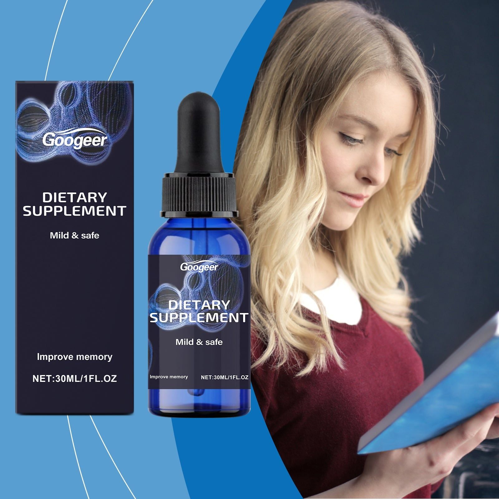 Boost Memory Naturally, Body Care Supplement Drops, Easy & Fast Use ,30ml