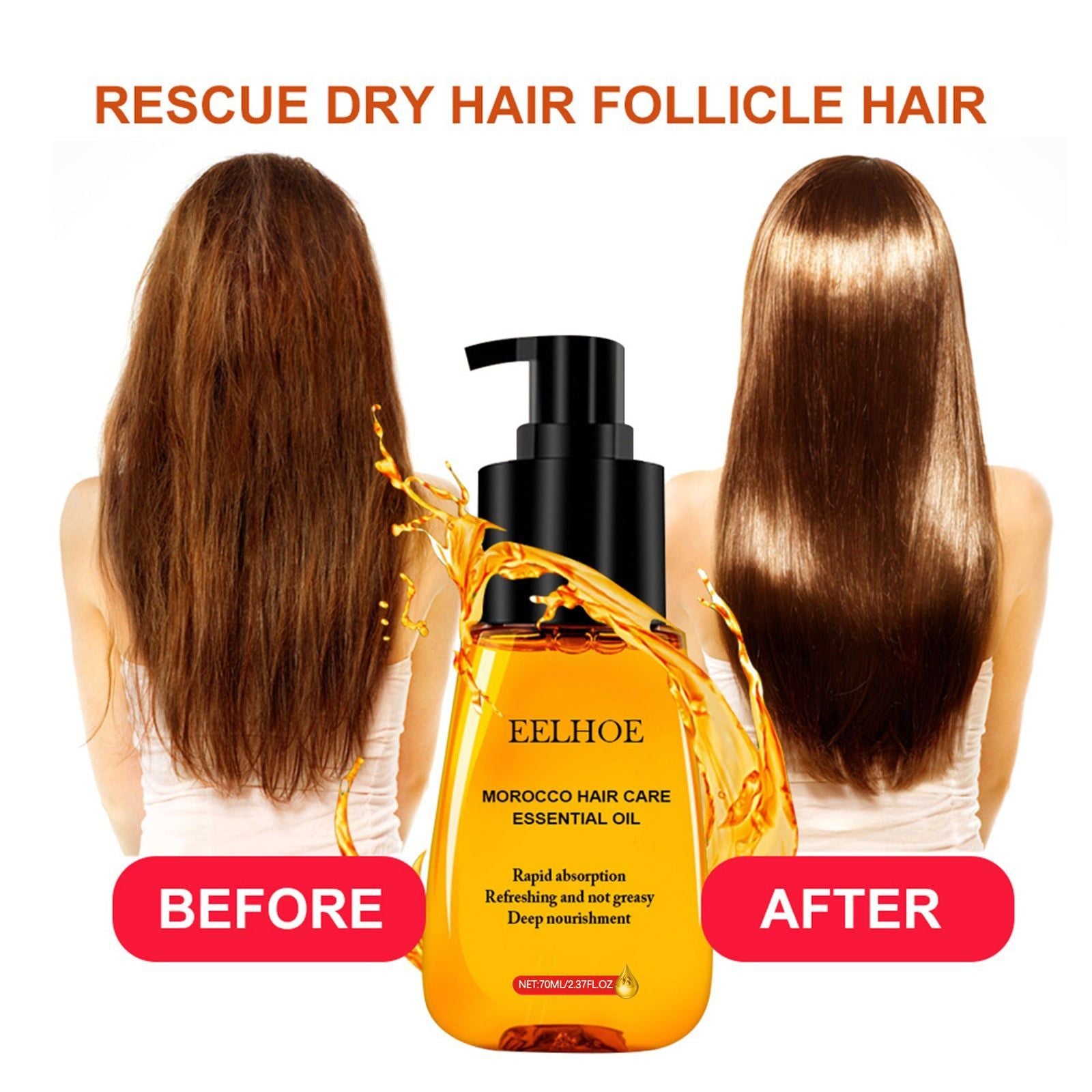 Revitalize Hair Essential Oil for Frizz Control, Nourishing, Repair, Shine ,70ml