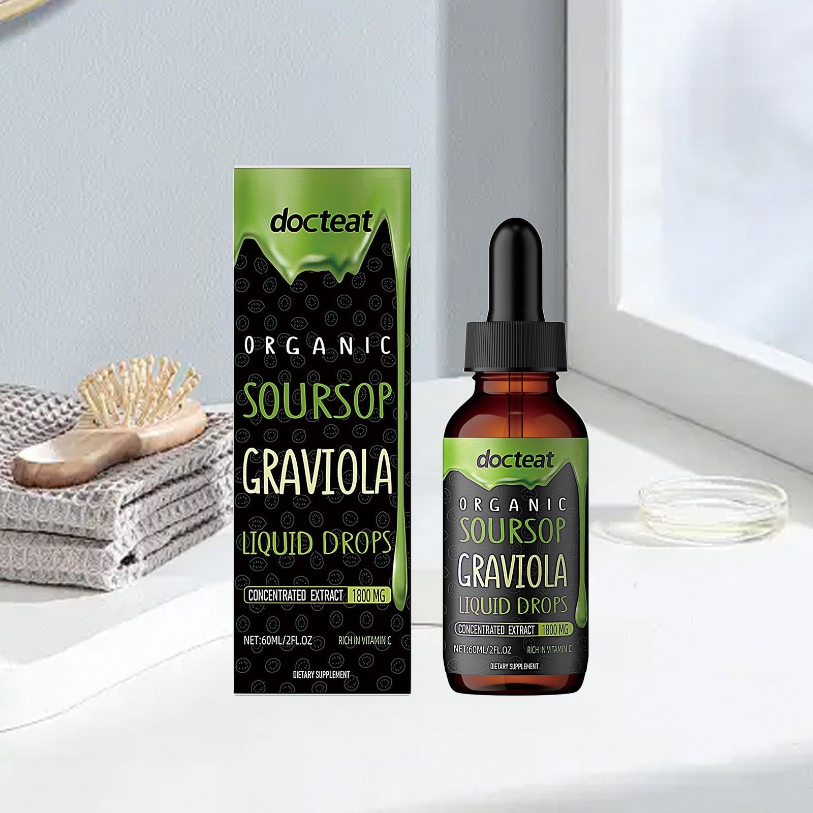 Boost Energy and Skin Health with Sugar Apple Drops, Natural Body Care ,60ml