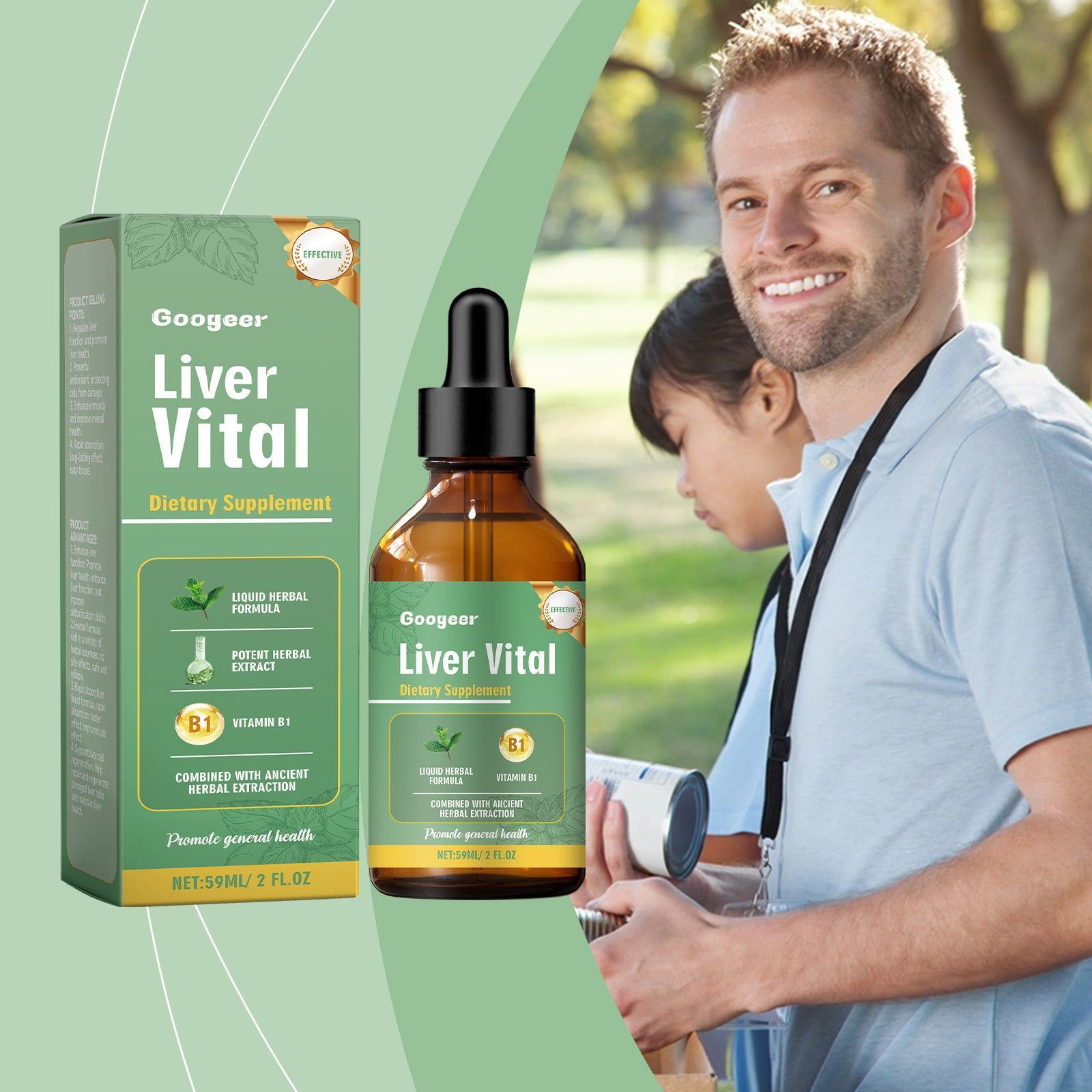 Body Care Supplement, Liver Detox, Herbal Formula, Natural Liver Support ,59ml