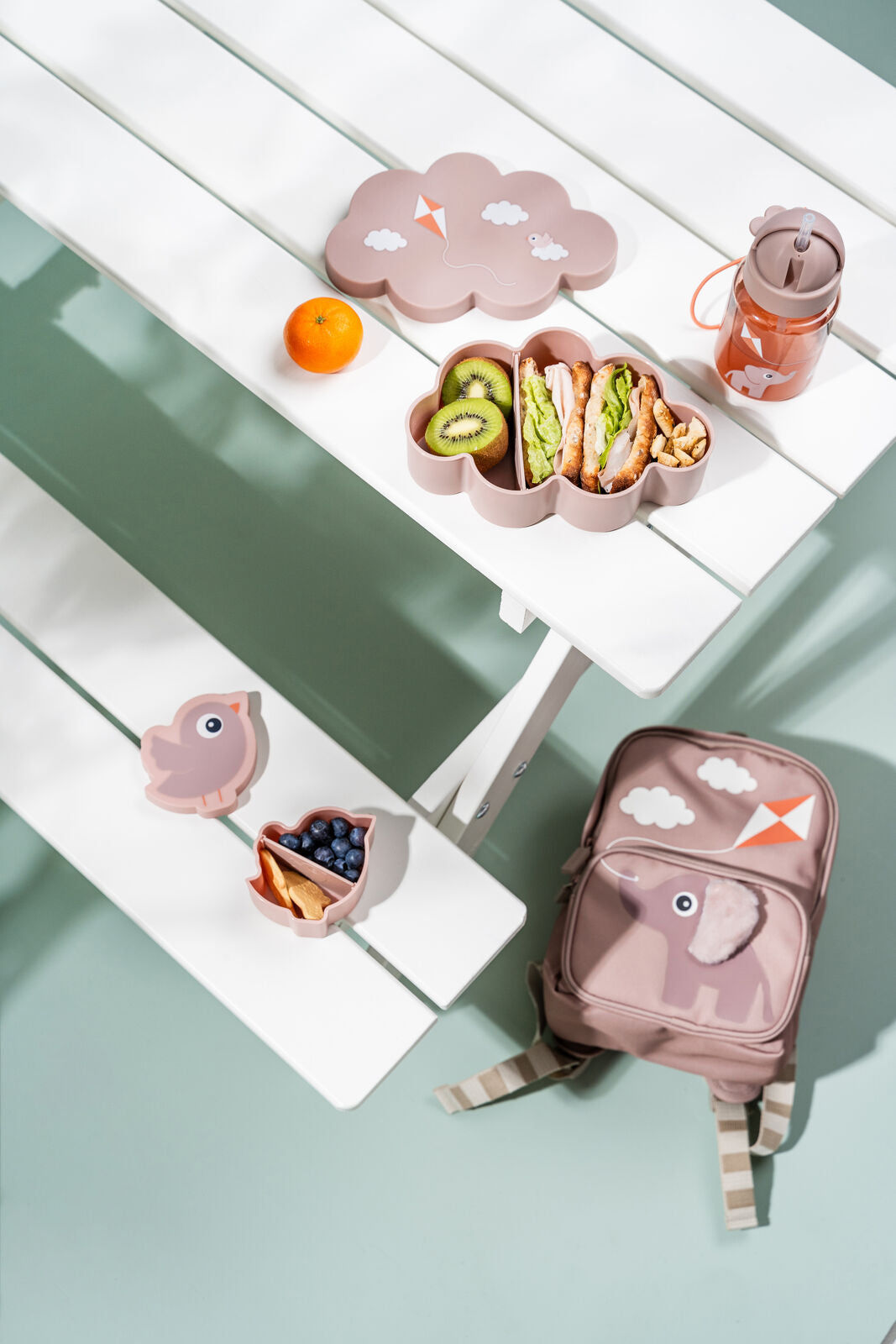 Done by Deer-Lunch & snack box w/straw bottle - Playground - Powder