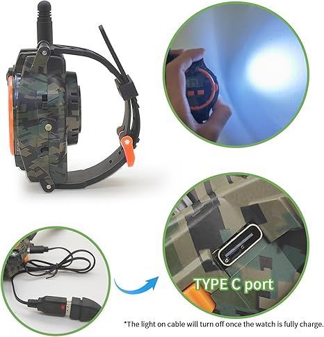 Rechargeable Walkie Talkies for Kids Radio Walky Talky with Flashlight Children Gifts