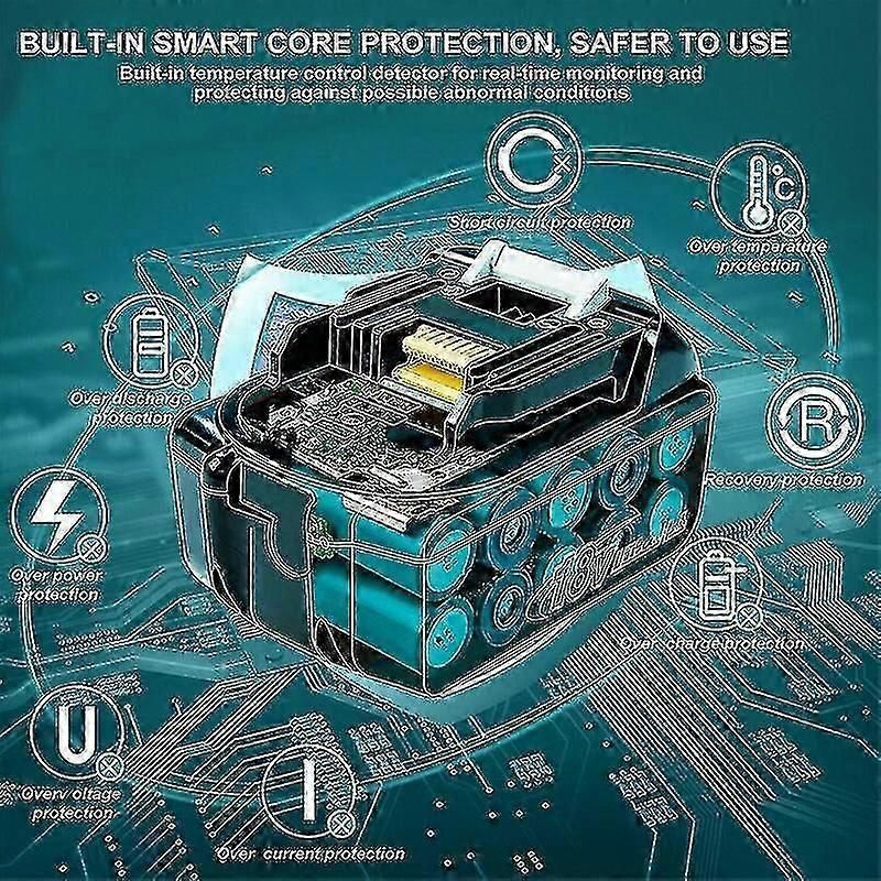 2-Pack 18V 6.0Ah Lxt Batteries For Makita Bl1850B/Bl1830B/Bl1860B