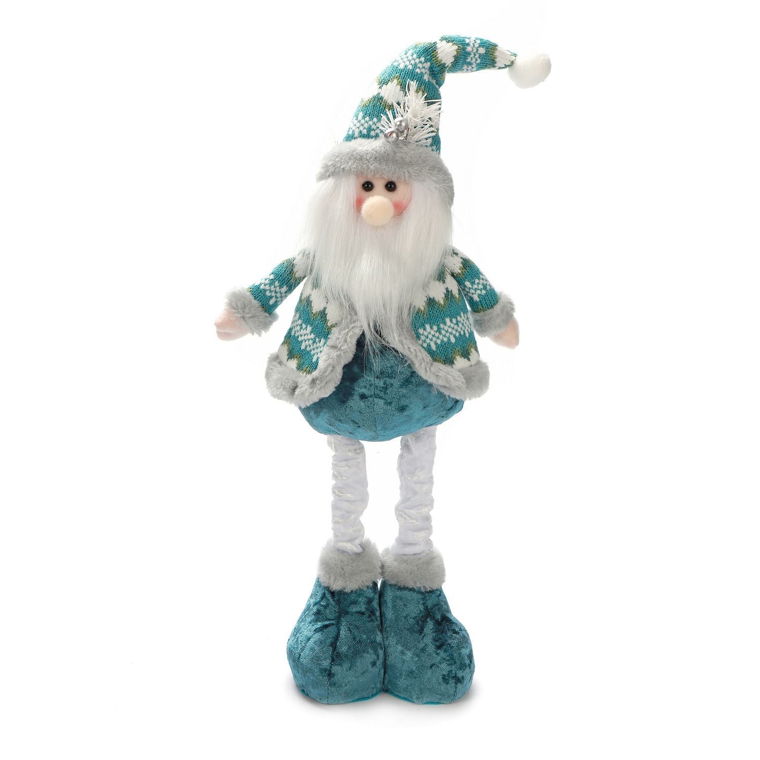 Christmas Plush Santa Claus Snowman Telescopic Doll Desktop Ornament Holiday Decoration