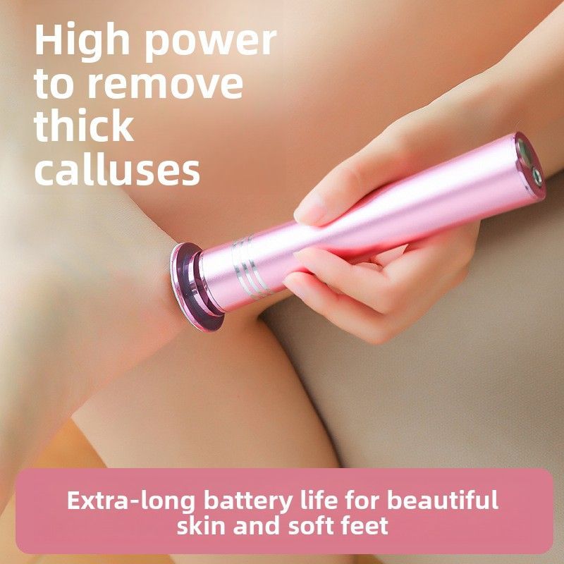 USB Rechargeable Electric Foot Callus Remover with 3 Heads Pink