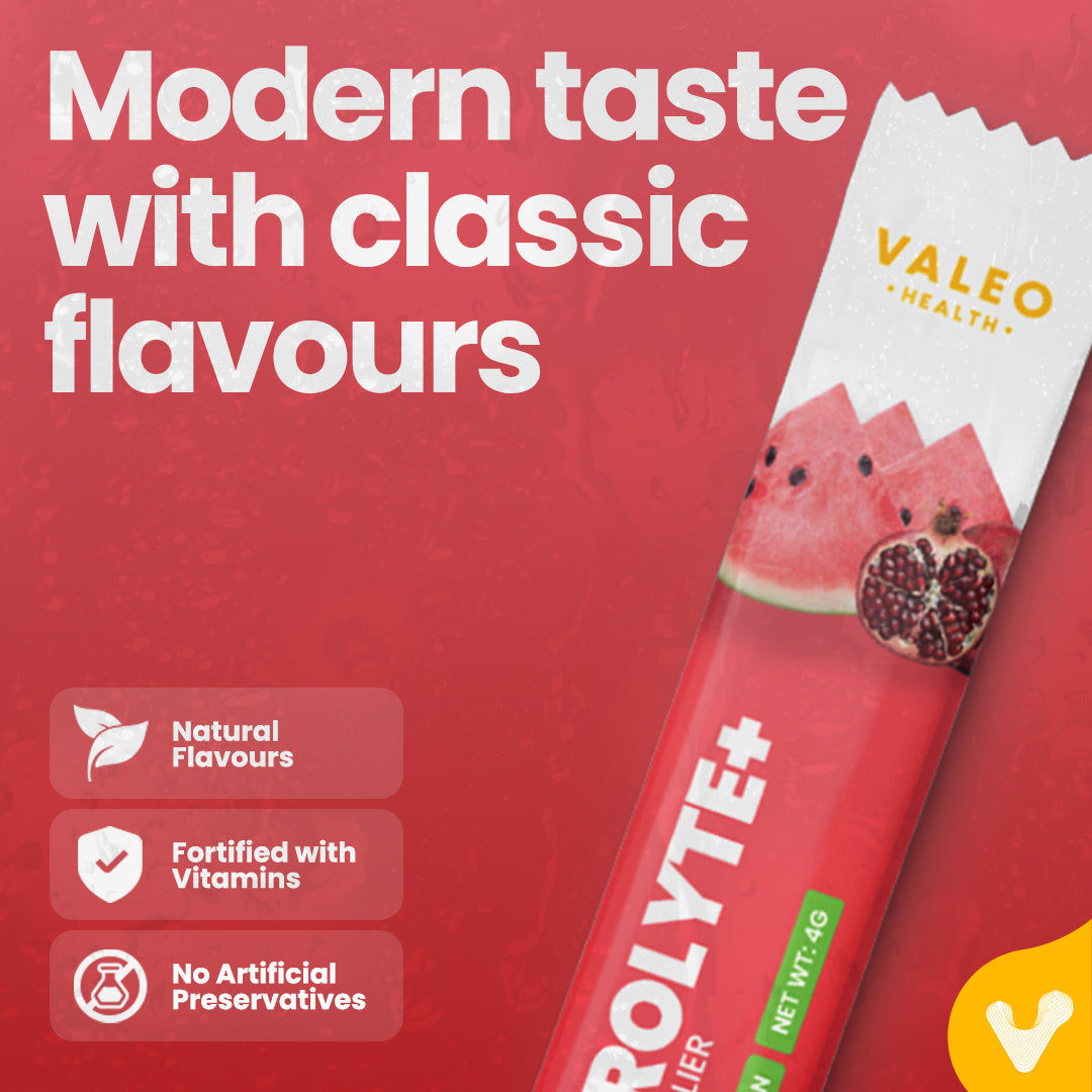 Valeo Hydration Electrolyte+ Pomegranate and Watermelon Stick Pack 20