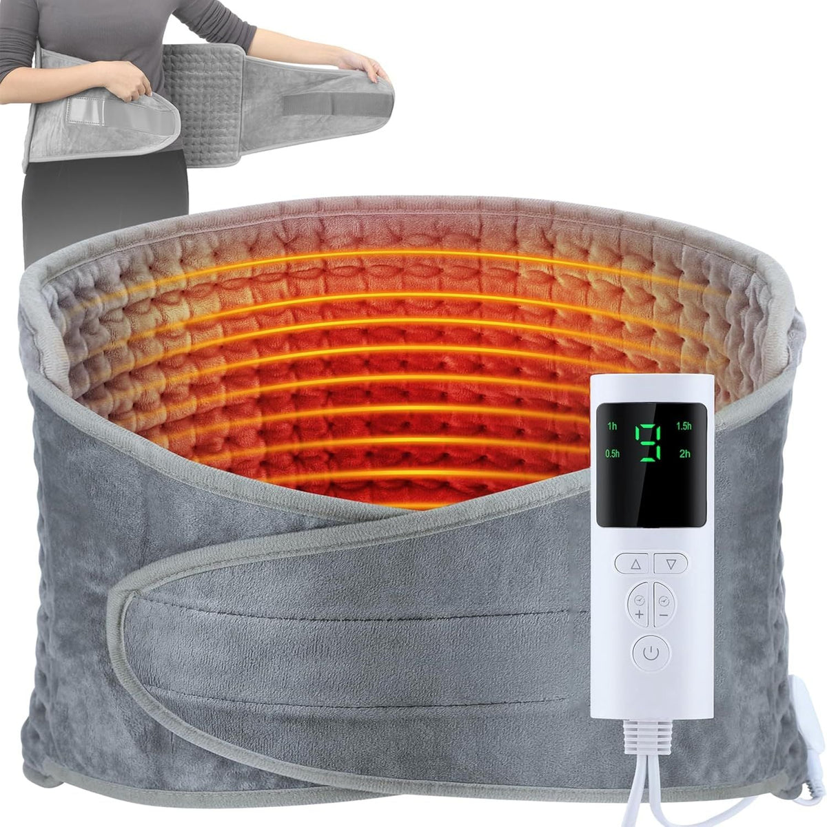 Electric Heating Pad Waist Heat Cushion for Back Neck Shoulder Pain Relief