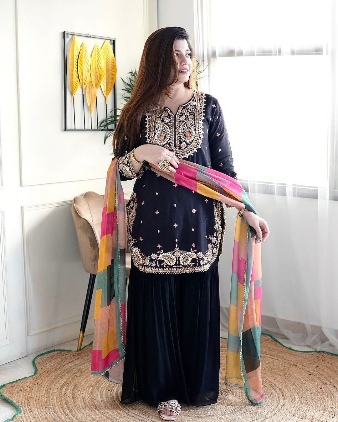 Fab Zone Beautiful Party Wear Top And Bottom With Dupatta