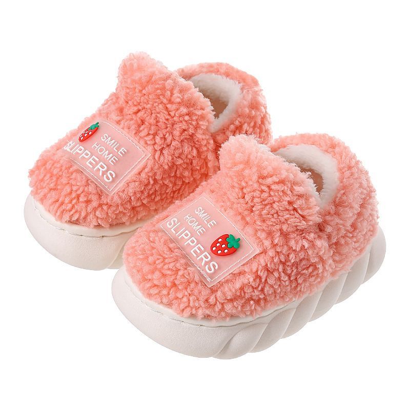 Kids Plush Slippers Toddler Girls Winter Fuzzy Flats Warm House Shoes