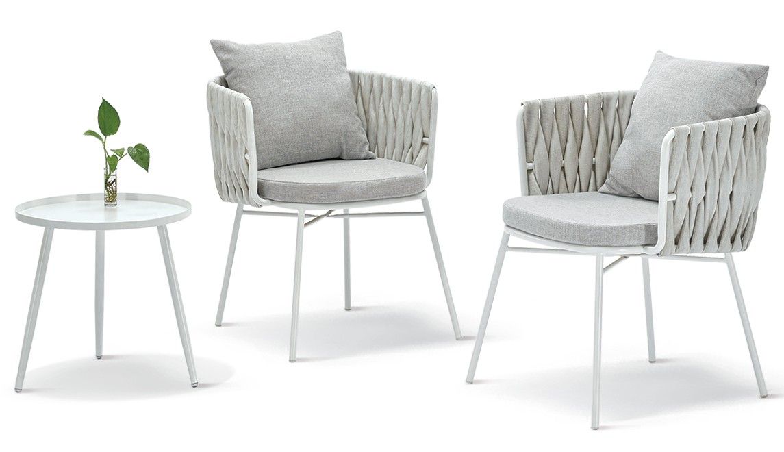 Rattan White Garden Set #RC-902-2