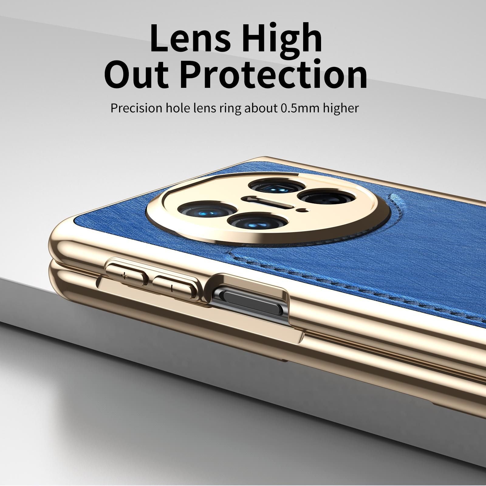 Plating Silver Brocade Case For Huawei Mate X3