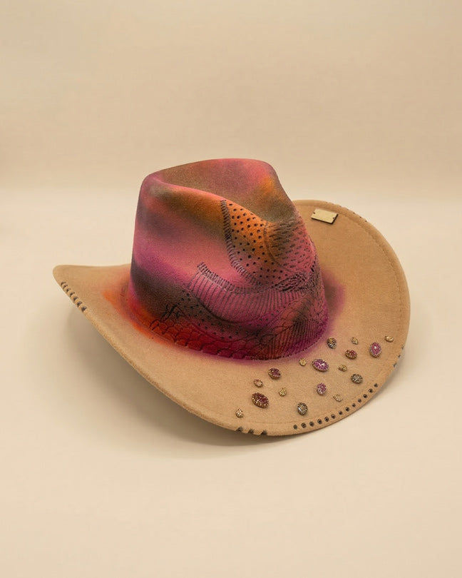 By Carmenzo wild tropical purple hat