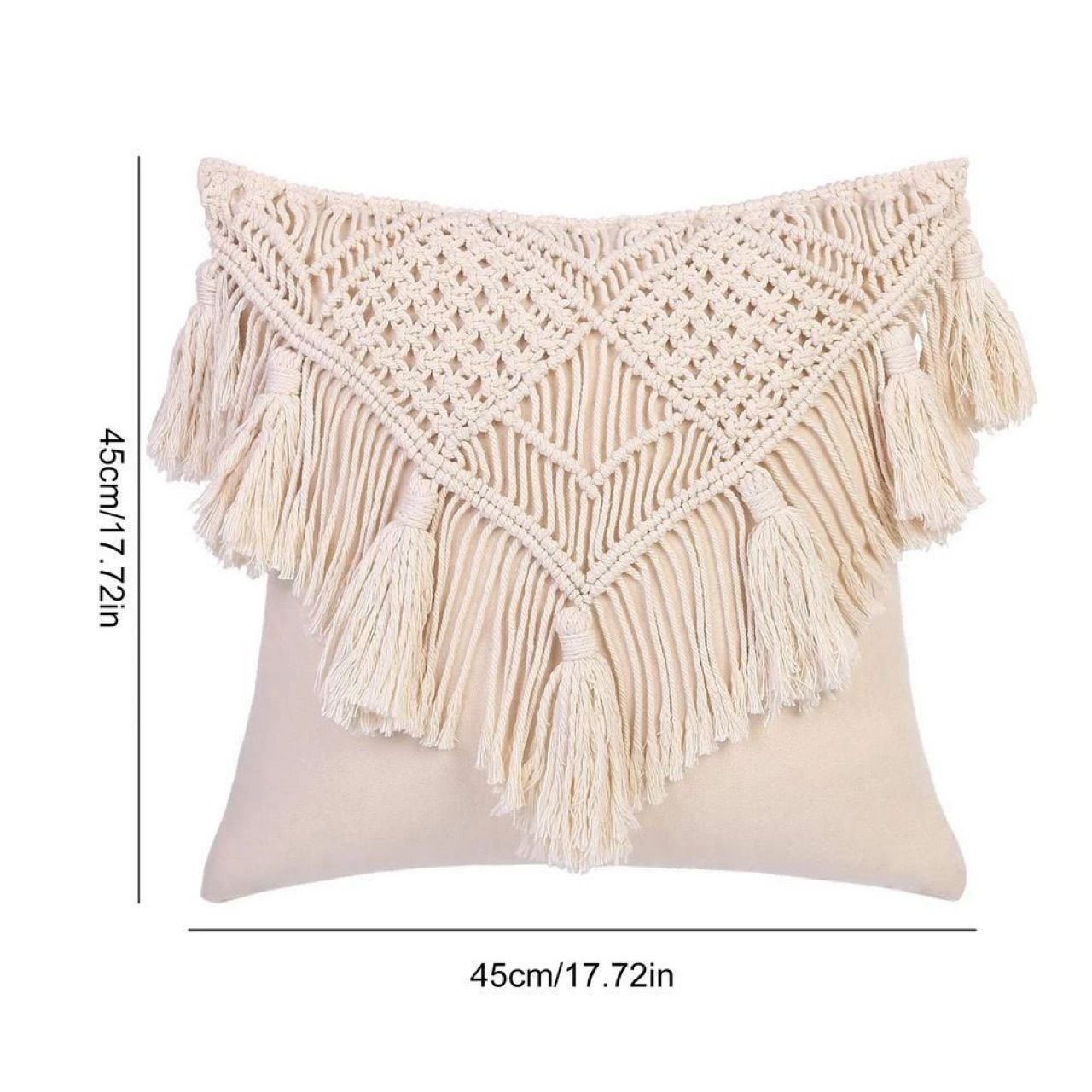 Pillow Covers Macrame Cushion Case Woven Boho for Bed Sofa Couch