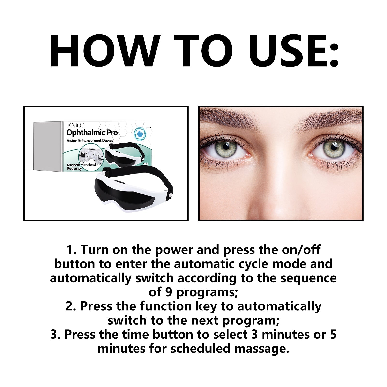 Revitalize Your Eyes with Portable Eye Massage Device, Relieve Fatigue, Improve Vision ,1pcs