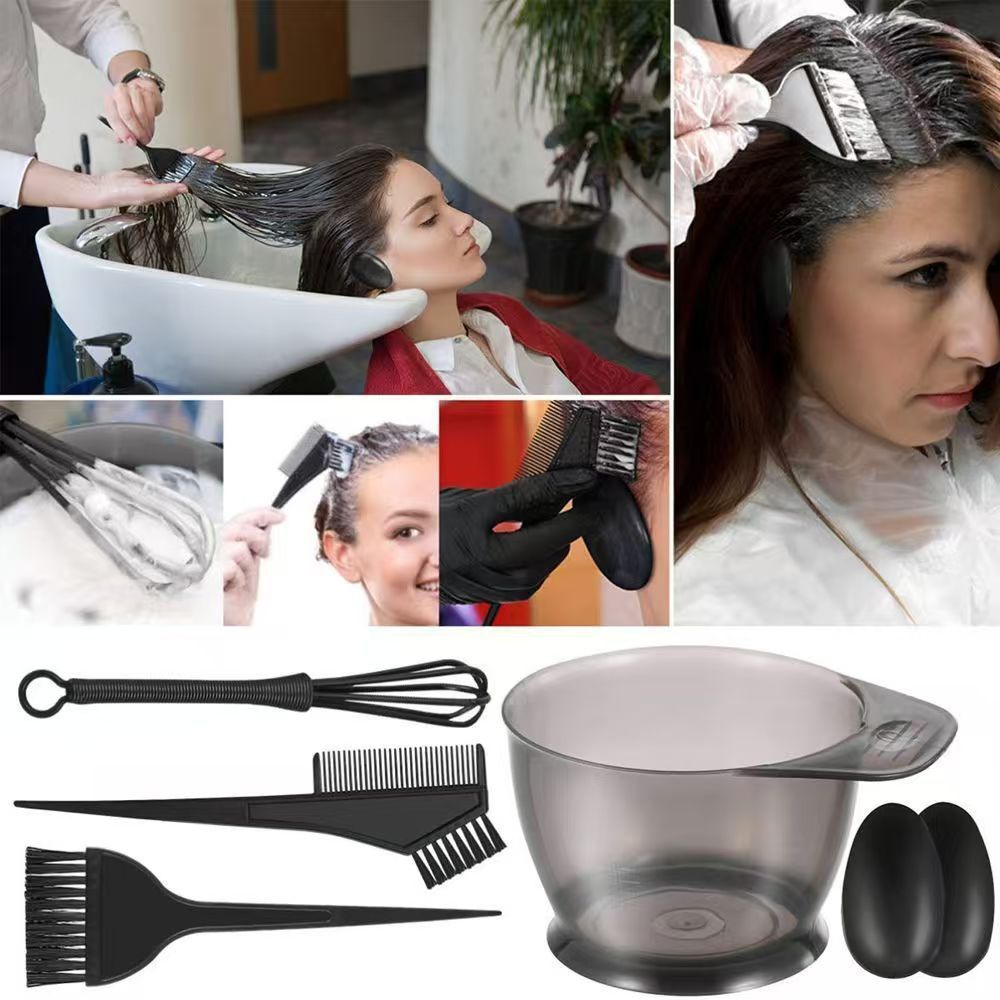 19Pcs Professional Hair Dye Kit with Bowl, Cape & Gloves Accessories