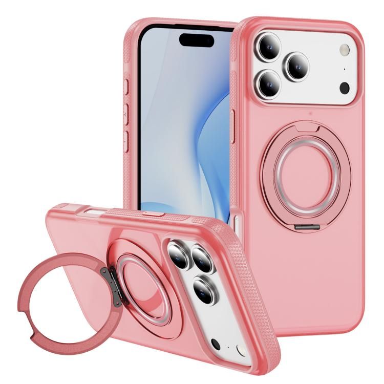 For iPhone 18 Pro Max / iPhone 17 Pro Max Skin Feel Translucent PC Gear Holder C MagSafe Phone Case