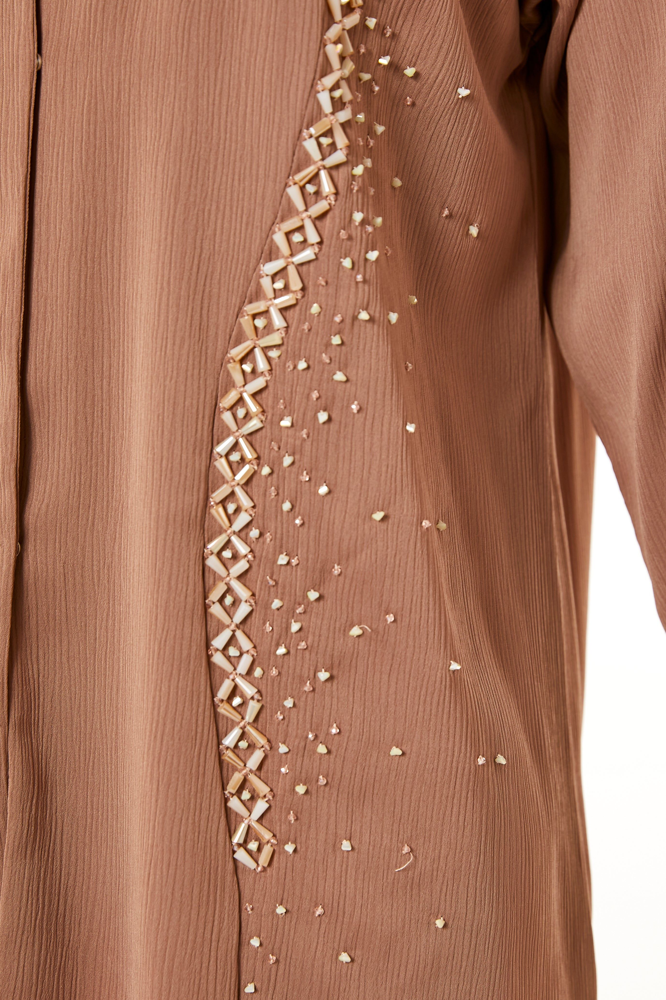 Brown Zoom Top and Pants Set