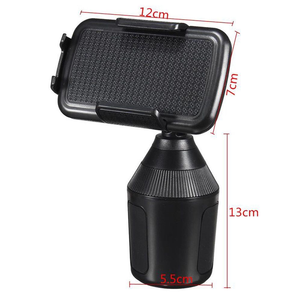 360 Degrees Adjustable Phone Mount Car Cup Holder Stand Cradle Phone Bracket With Smart Release Button