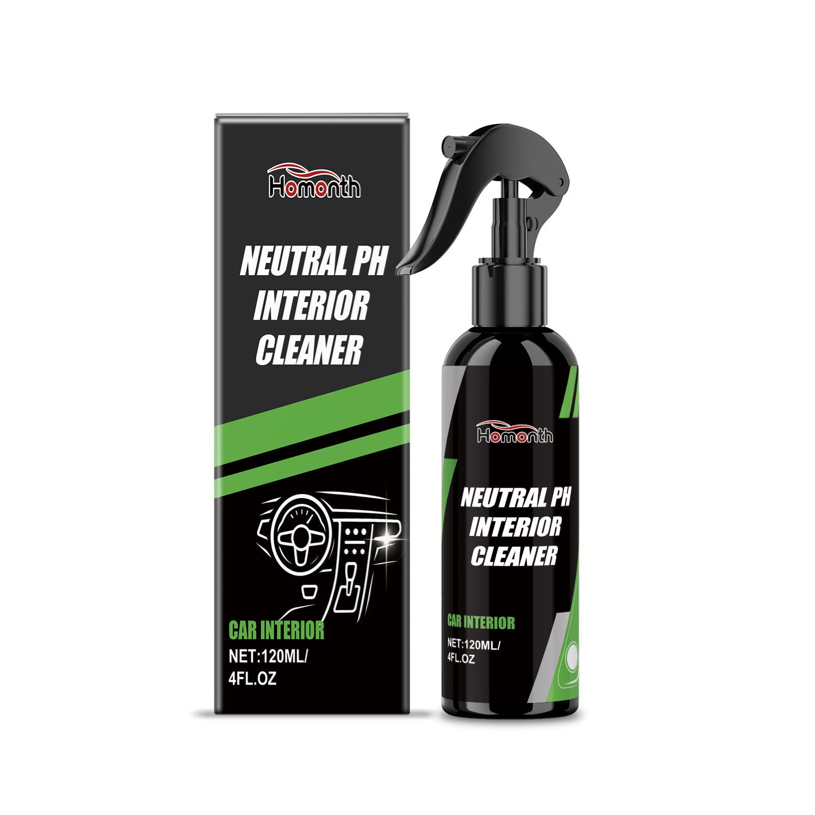 Car Interior Cleaner, Fast Stain Removal, Car Cleaning, Multi-Surface, Odor-Free ,120ml