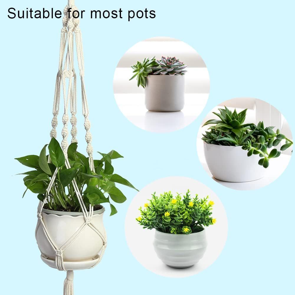 4pcs Macrame Plant Hangers Hanging Planter Basket Hanging Plant Holder