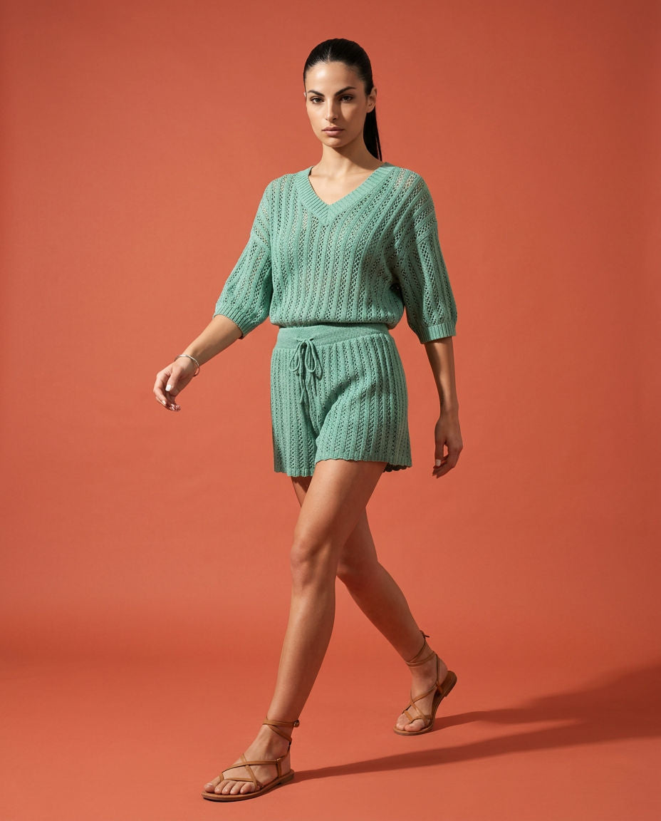 Tendresse Boutique Green Crochet Set