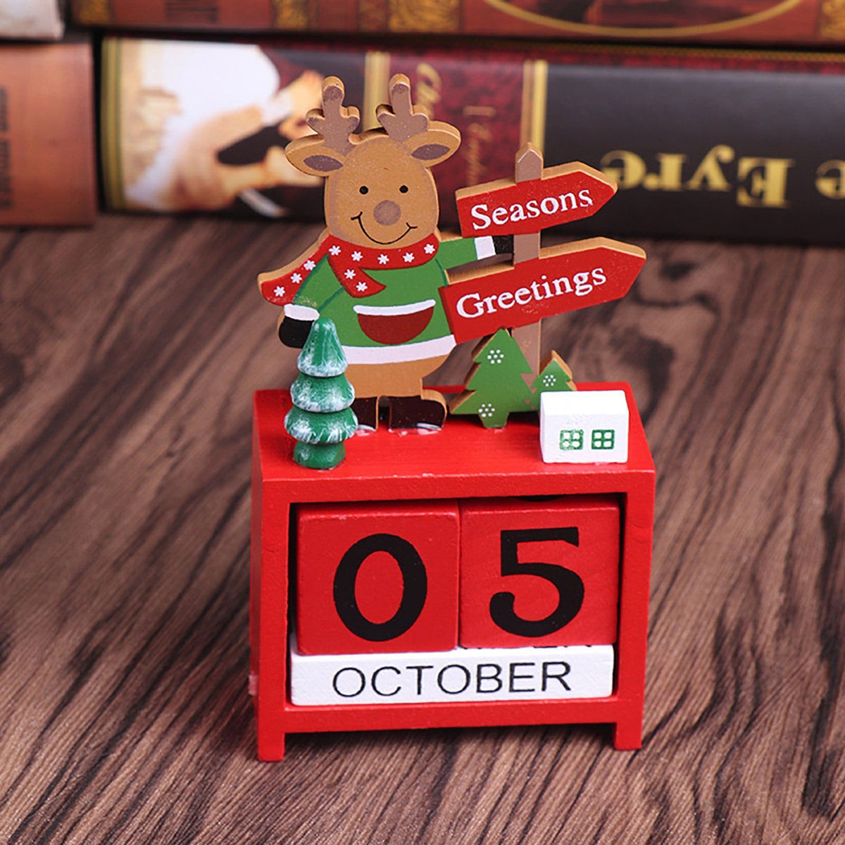 Christmas Calendar Mini Wooden Advent Countdown Calendar Ornaments Gifts
