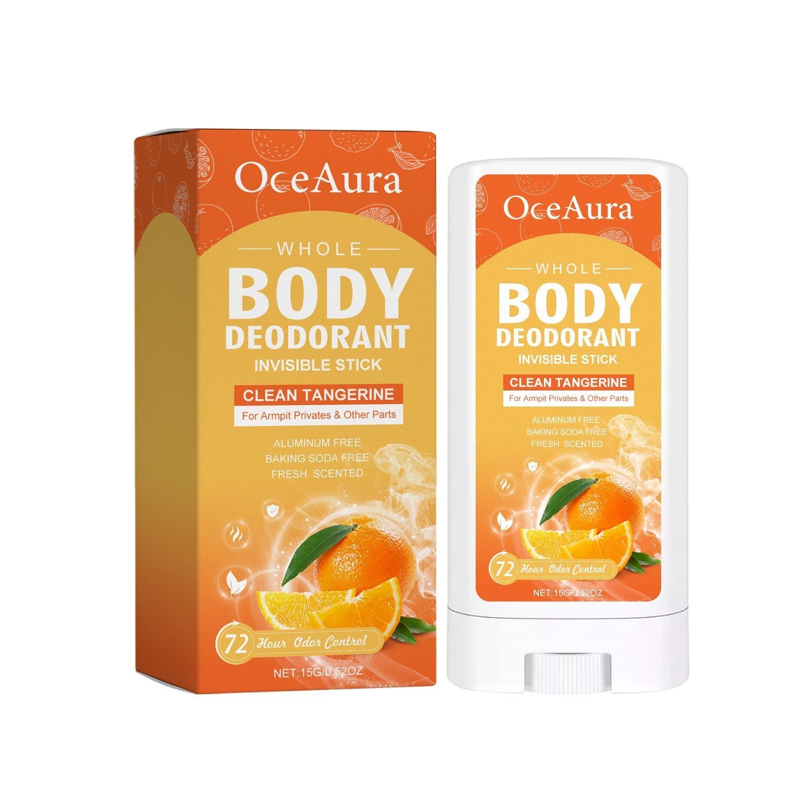 Body Deodorant Stick, Natural Body Cleansing, Odor Control, Refreshing Fragrance ,15g