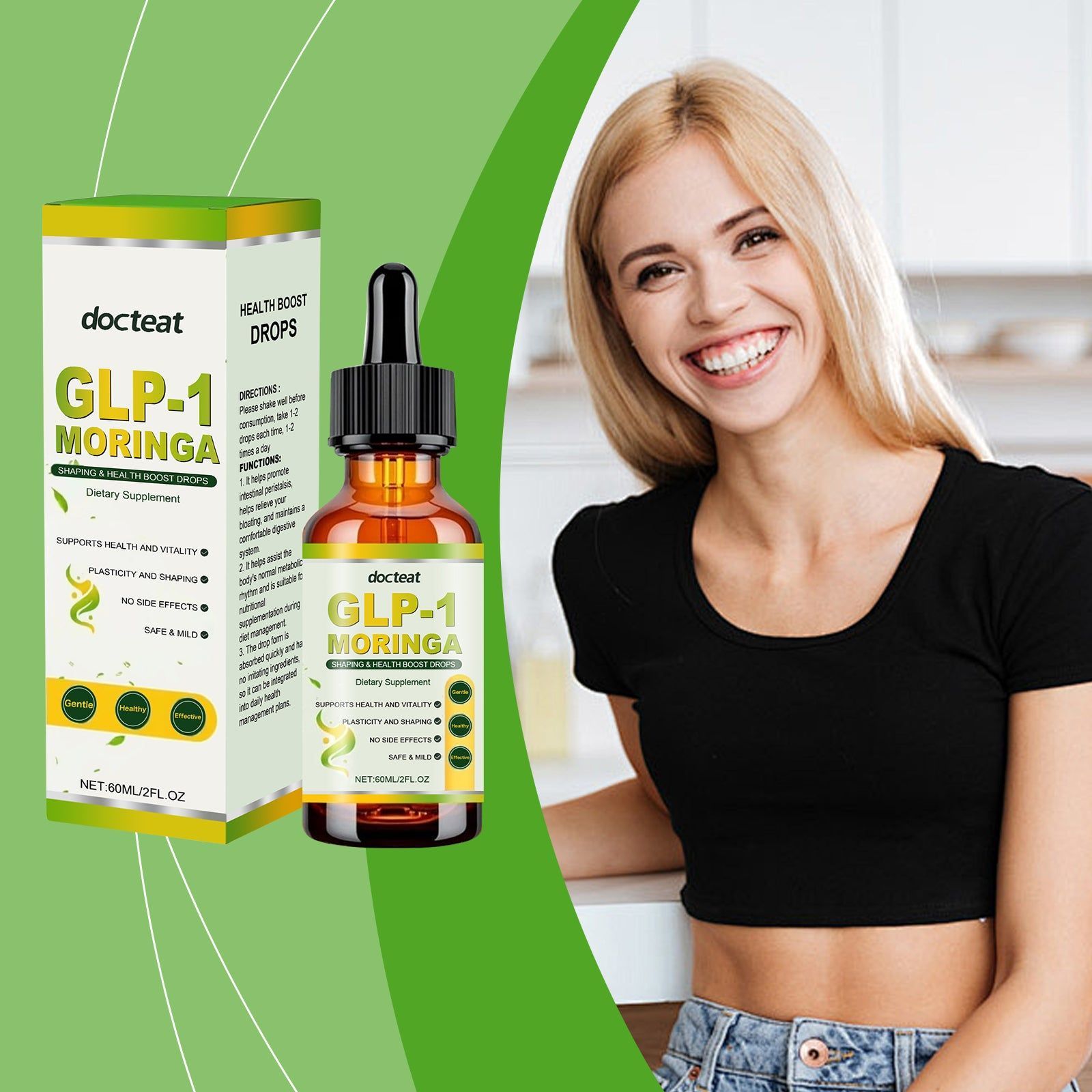 Boost Your Body Care with Moringa Drops, Natural Daily Wellness, Easy to Use ,60ml
