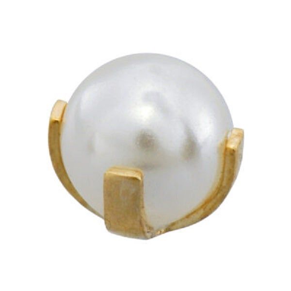 Caflon Safetec 18Ct Gold plate, Clawset Pearl Earring