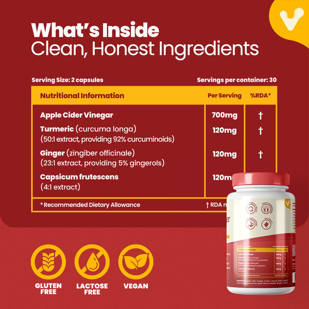 Valeo Glutathione+ Effervecent Tabs and Apple cider vinegar capsule's 60