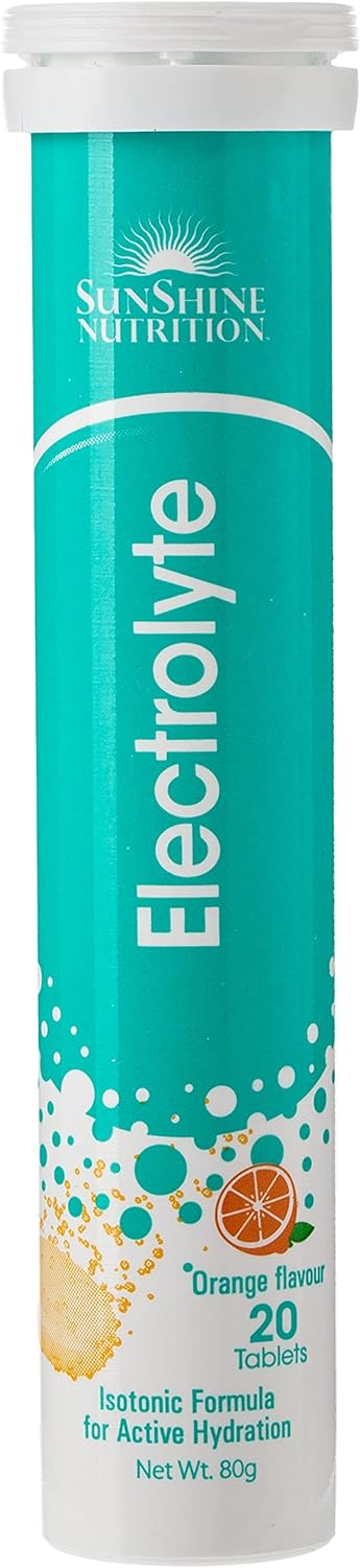 Sunshine Nutrition Electrolyte Effervescent Orange Tabs 20's Super Saver Pack