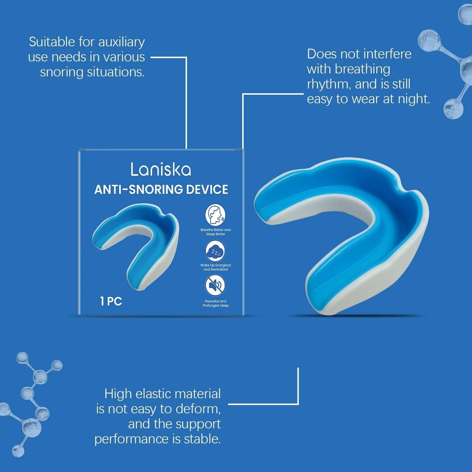 Anti-Snoring Series, Comfortable Sleep Aid, Gentle Mouthpiece, Sleep Better Tonight ,1pcs