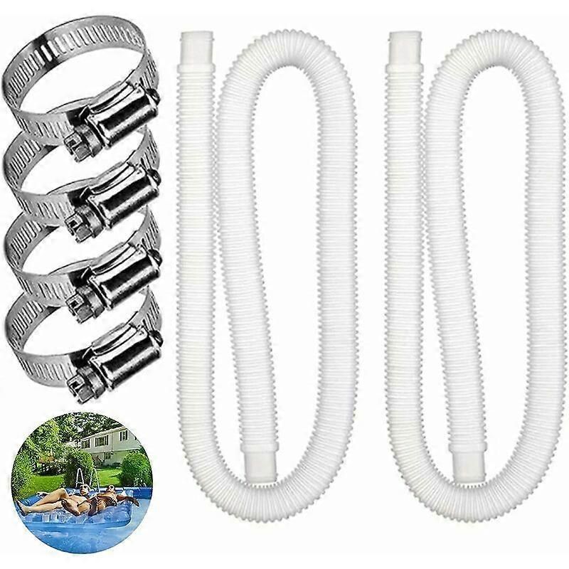 2 Pcs Replacement Hose Set for Above Ground Pool Filter Pump