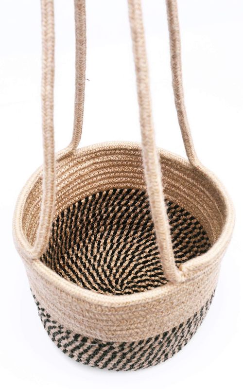 Jute Rope Woven Indoor Plant Hanging Holder For Decor
