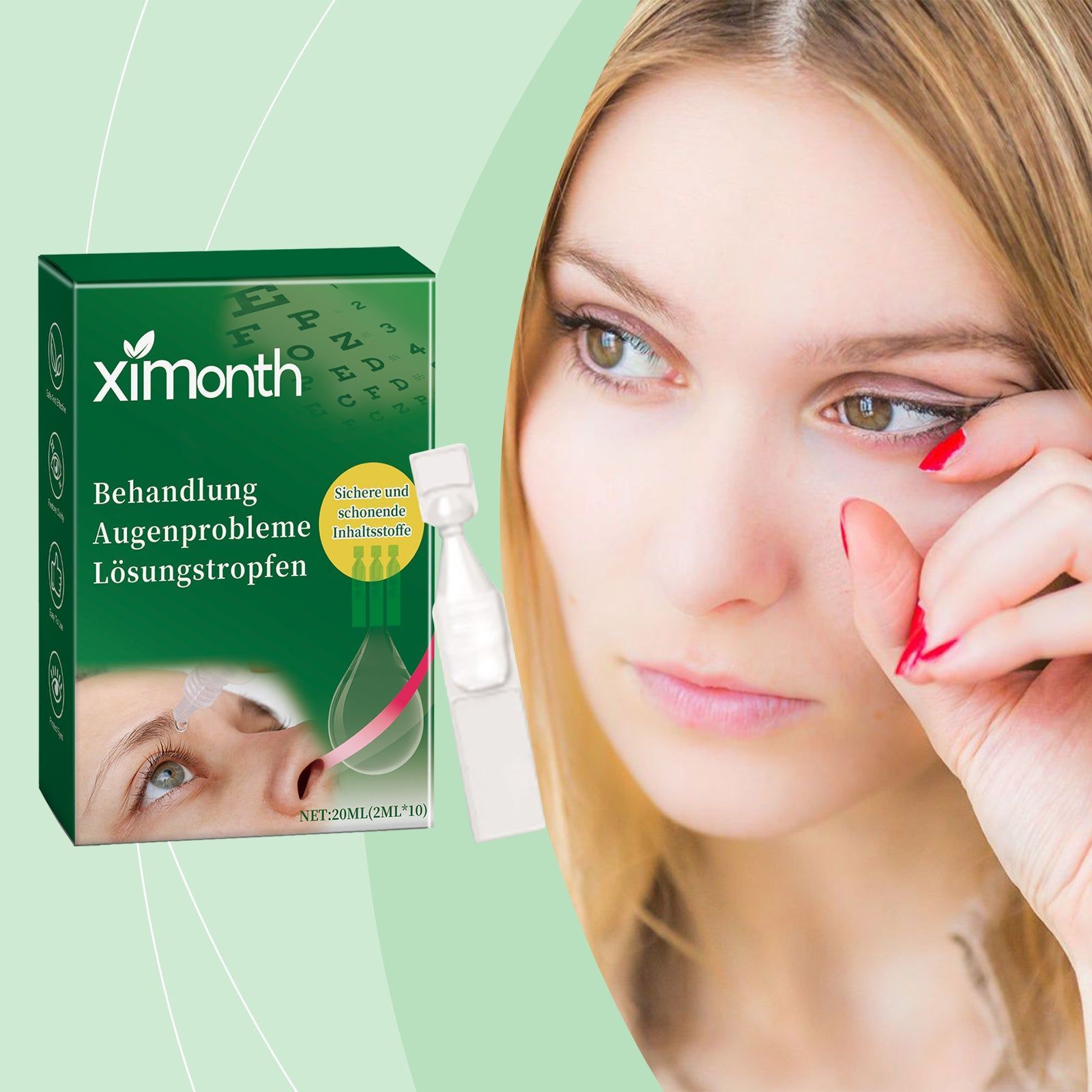 Care Eye Drops, Moisturizing Eye Care for Dry Eyes, Eye Strain Relief ,20ml