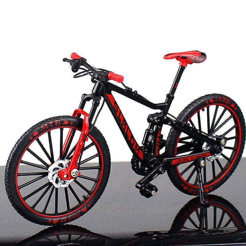 Mini 1:10 Alloy Bicycle Scale Model Desktop Simulation Ornament Finger Mountain Bikes Toy