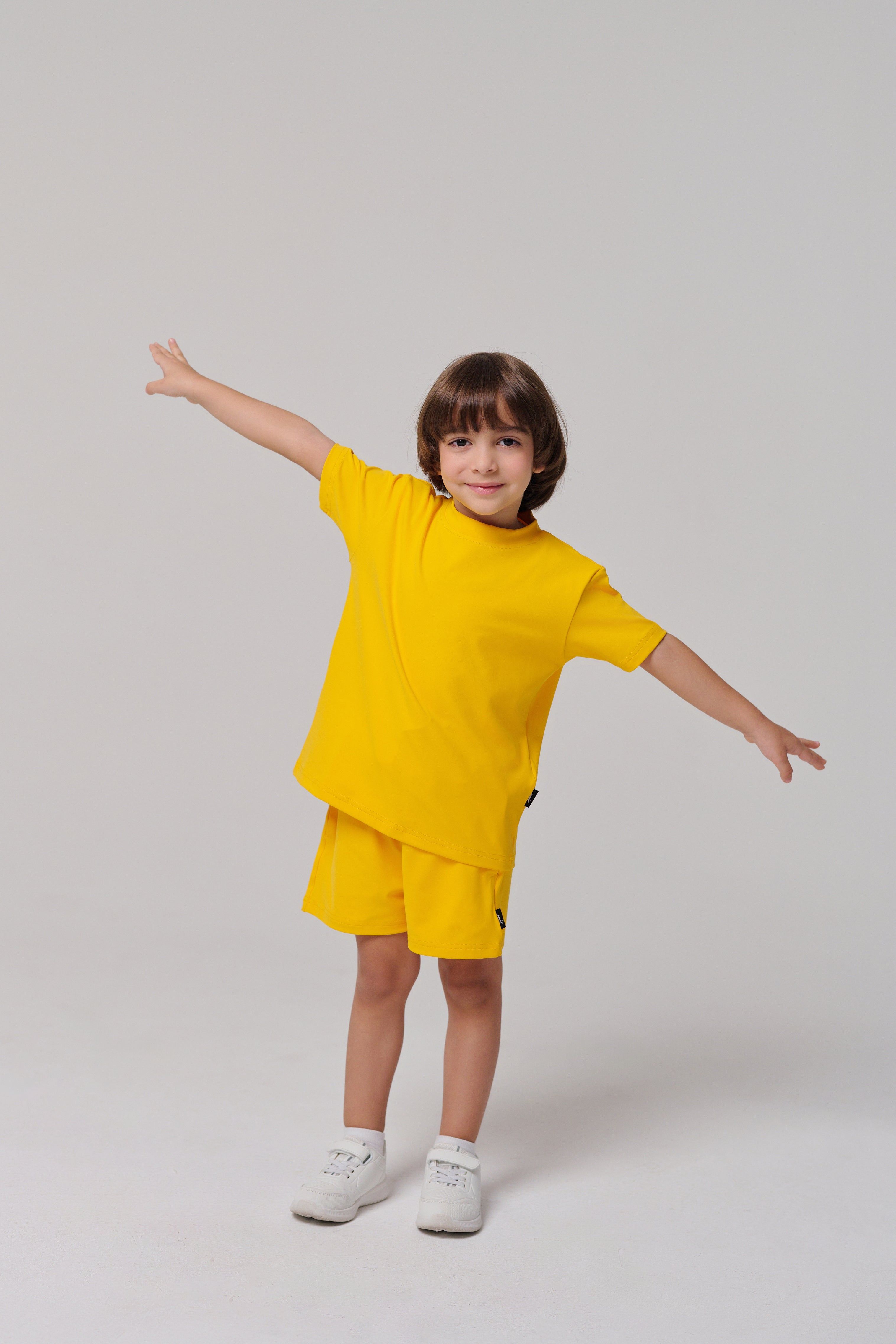Regular Fit Kids Shorts - Bright Yellow