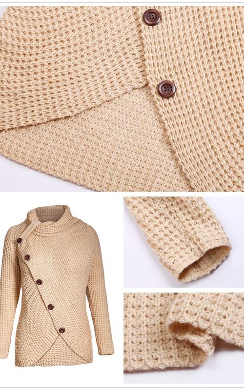 Winter Loose Turtleneck Sweater Long Sleeves Button Casual Pullover For Women