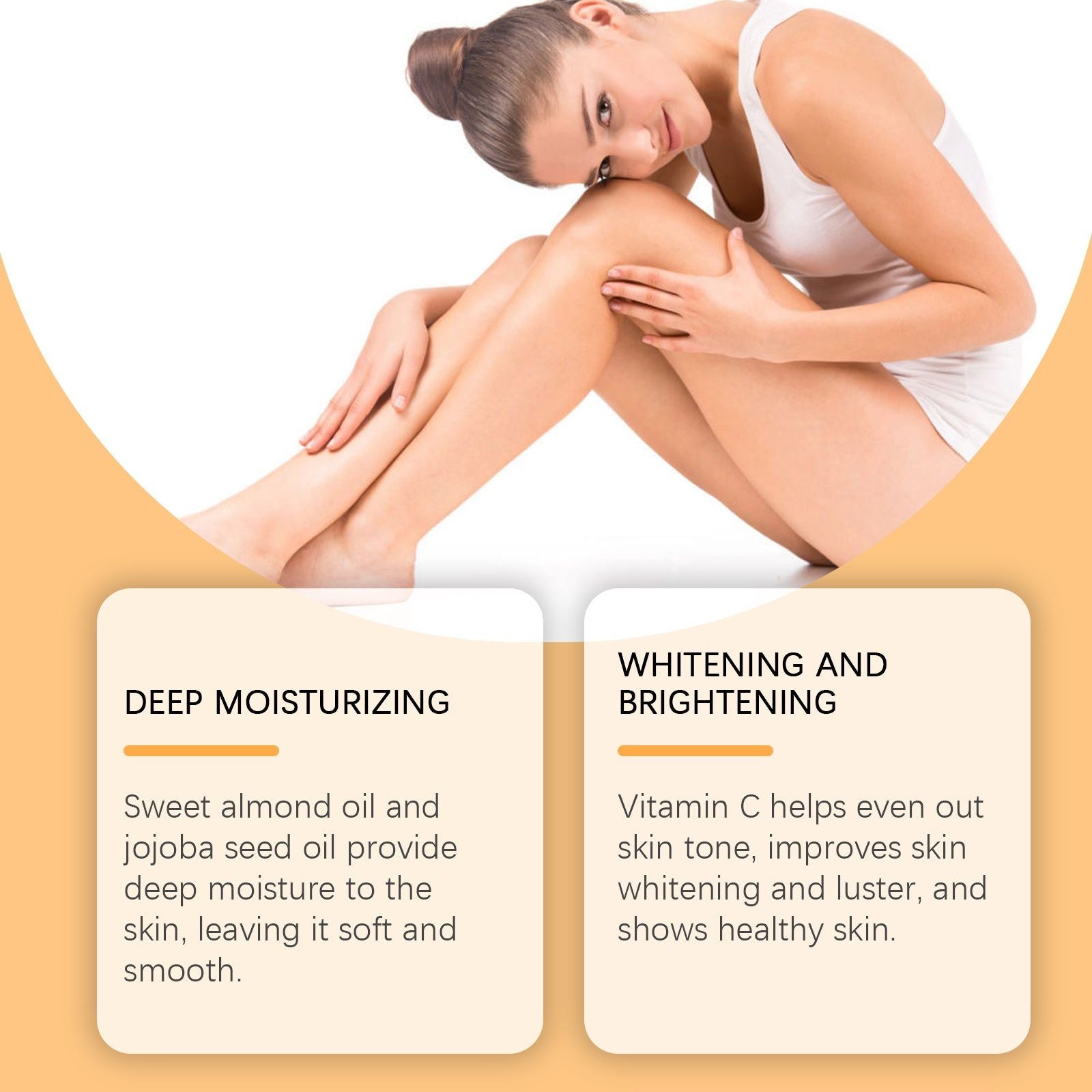 زيت العناية بالجسم لمدة 7 أيام، مرطب عميق، مبيض طبيعي للبشرة، زيت أساسي للتدليك المرطب، 100 مل
