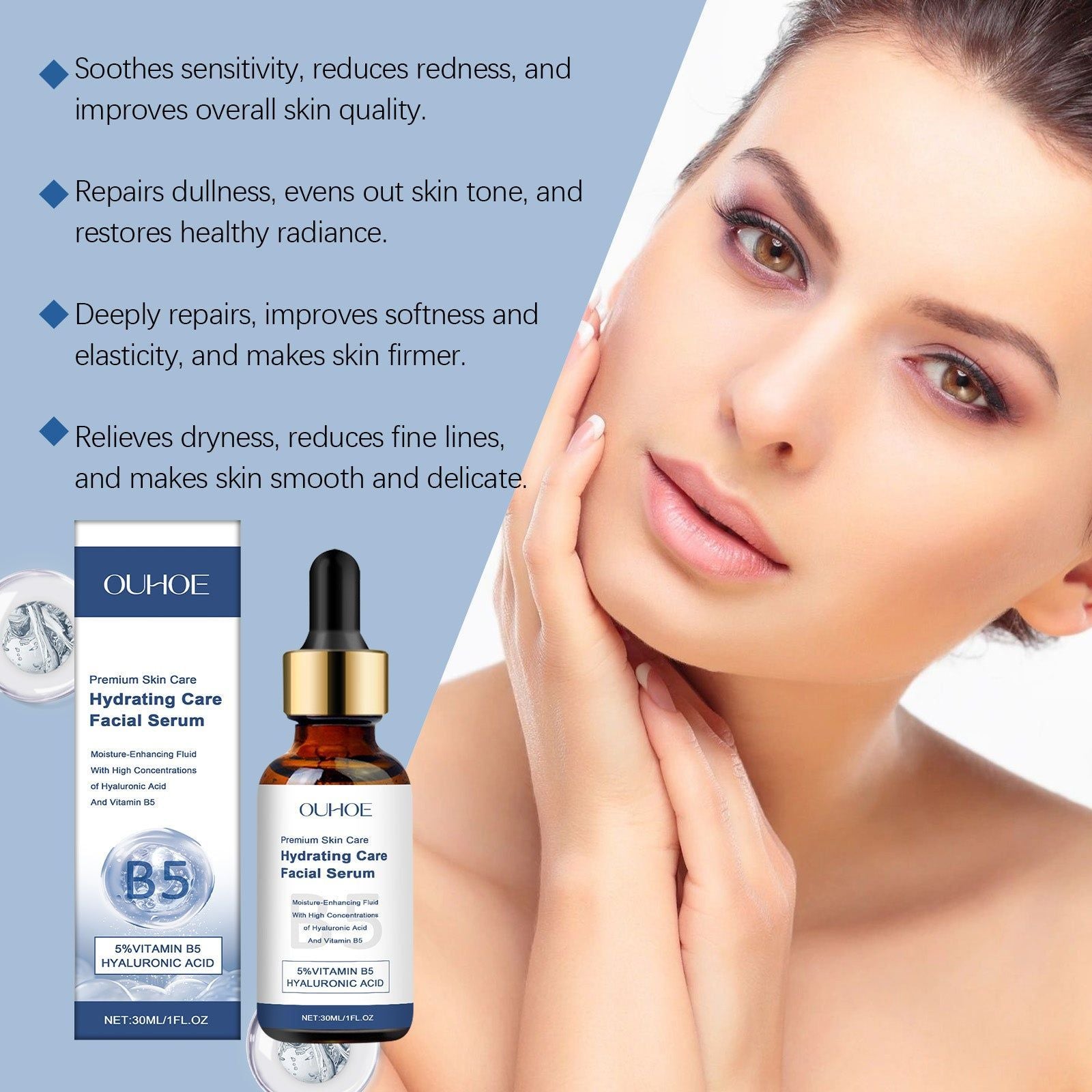 B5 Facial Moisturizer Serum, Hydrating, Anti-Aging, Oil Control, Skin Care ,30ml