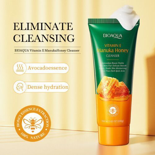 Vitamin E & Honey Facial Cleanser 100g for Dry & Sensitive Skin - BQY53522