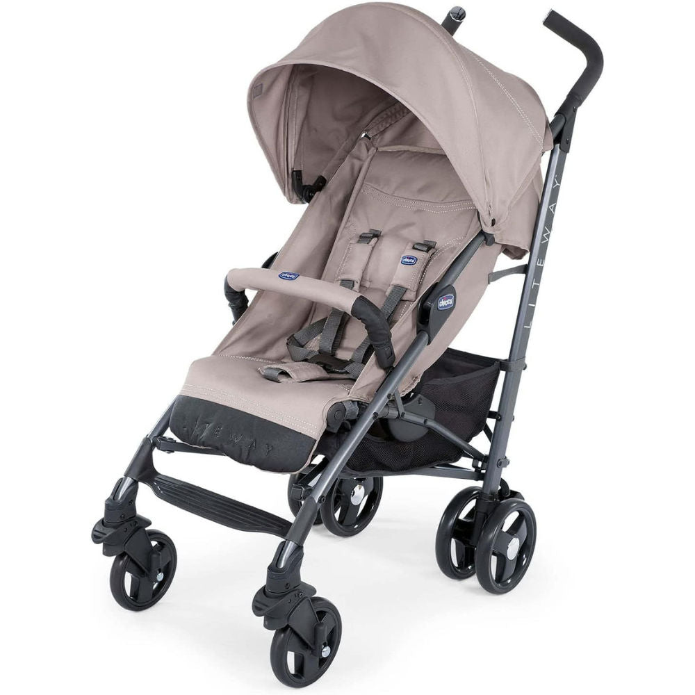 مقعد سيارة "شيكو لايت واي 3" باللون البيج مع حاجز أمان