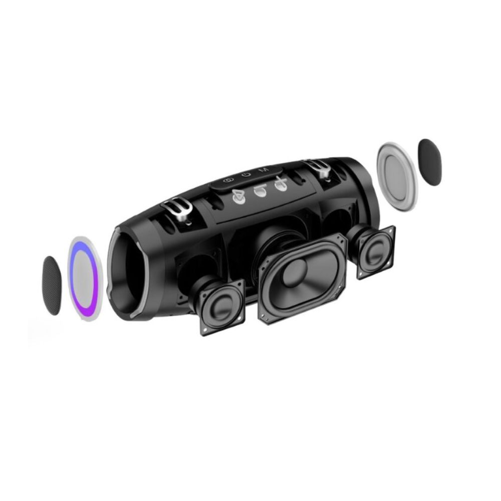 Blupebble ThunderSpark Portable Wireless Speaker, Black