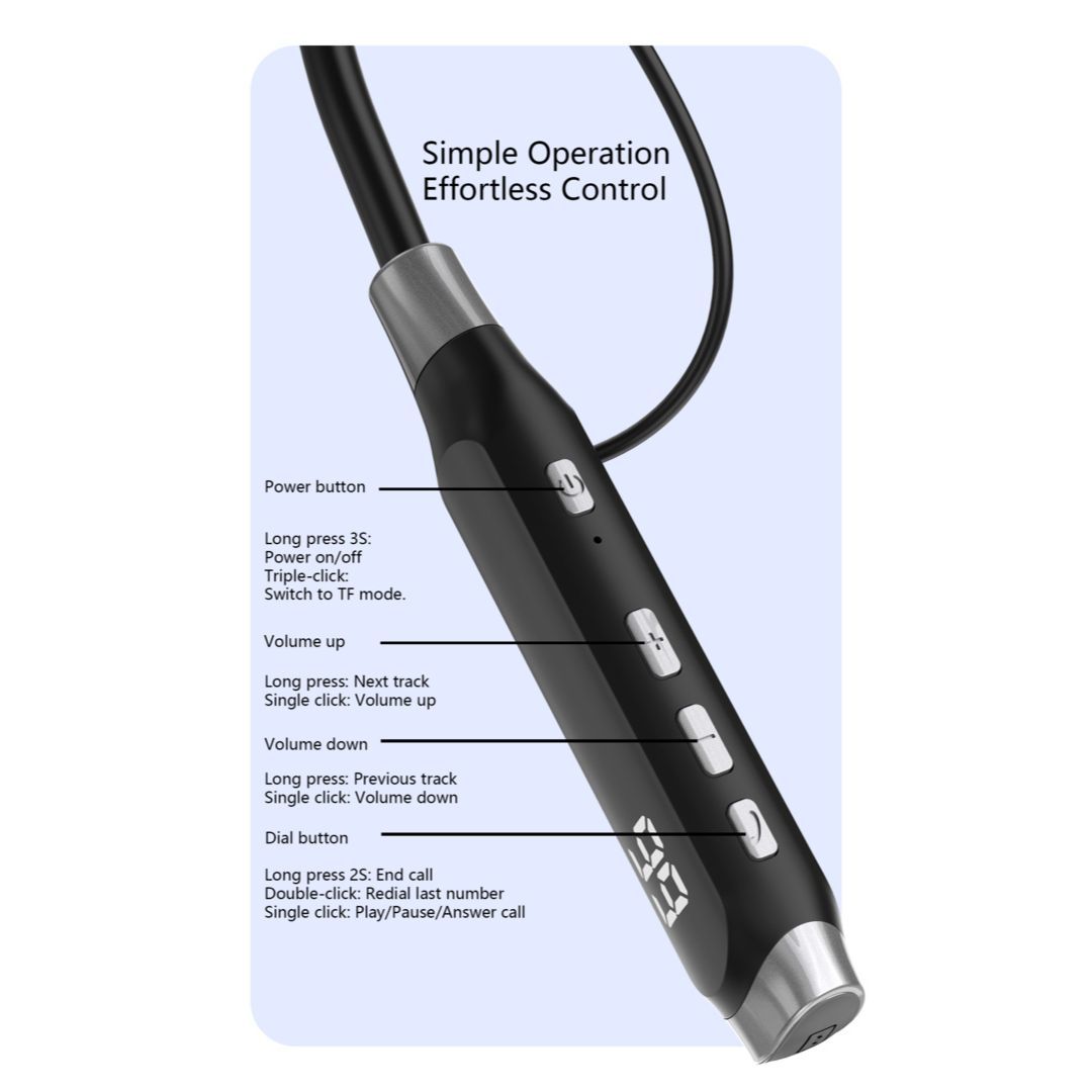 DUDAO U5MAX Sports Neckband In-Ear Earphone, Black
