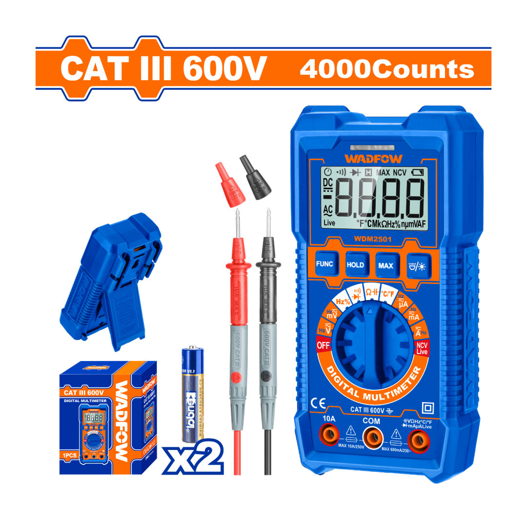 مقياس رقمي متعدد WADFOW، جهد تيار متردد/تيار مستمر، نطاق تلقائي