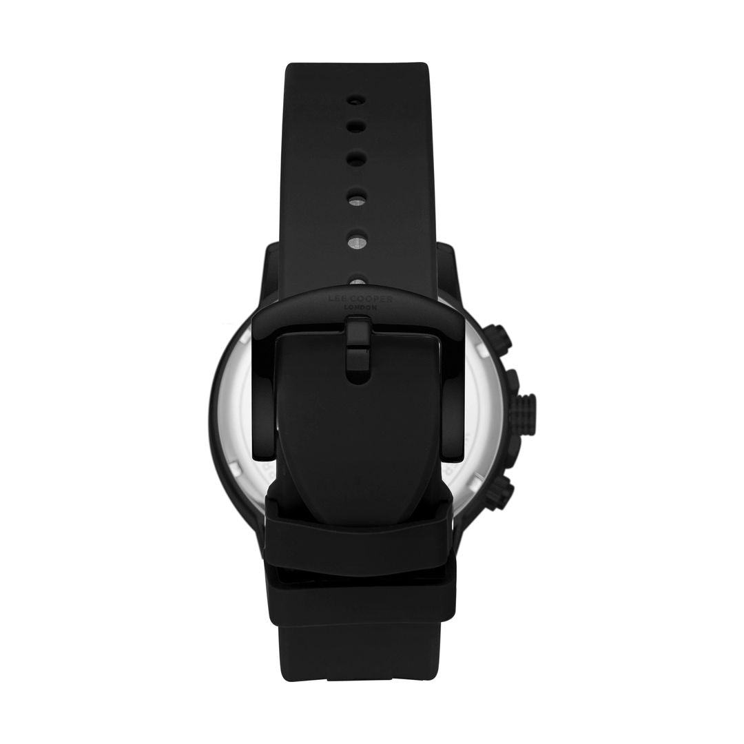 Lee Cooper Men's Multifunction Black Case Watch, LC08267.651