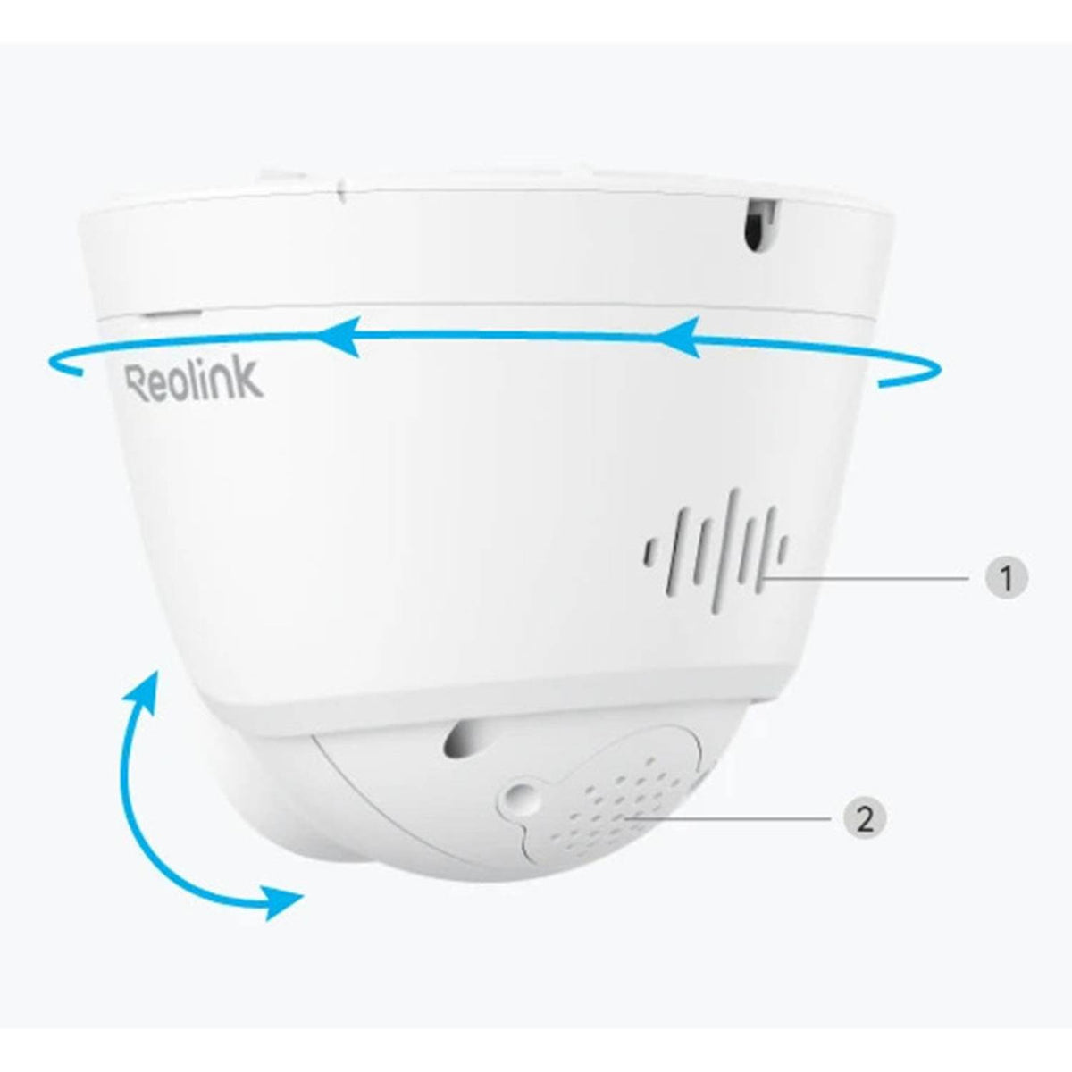 Reolink P324 5MP Super HD PoE Dome Security Camera-IP67, PC520AD2K01