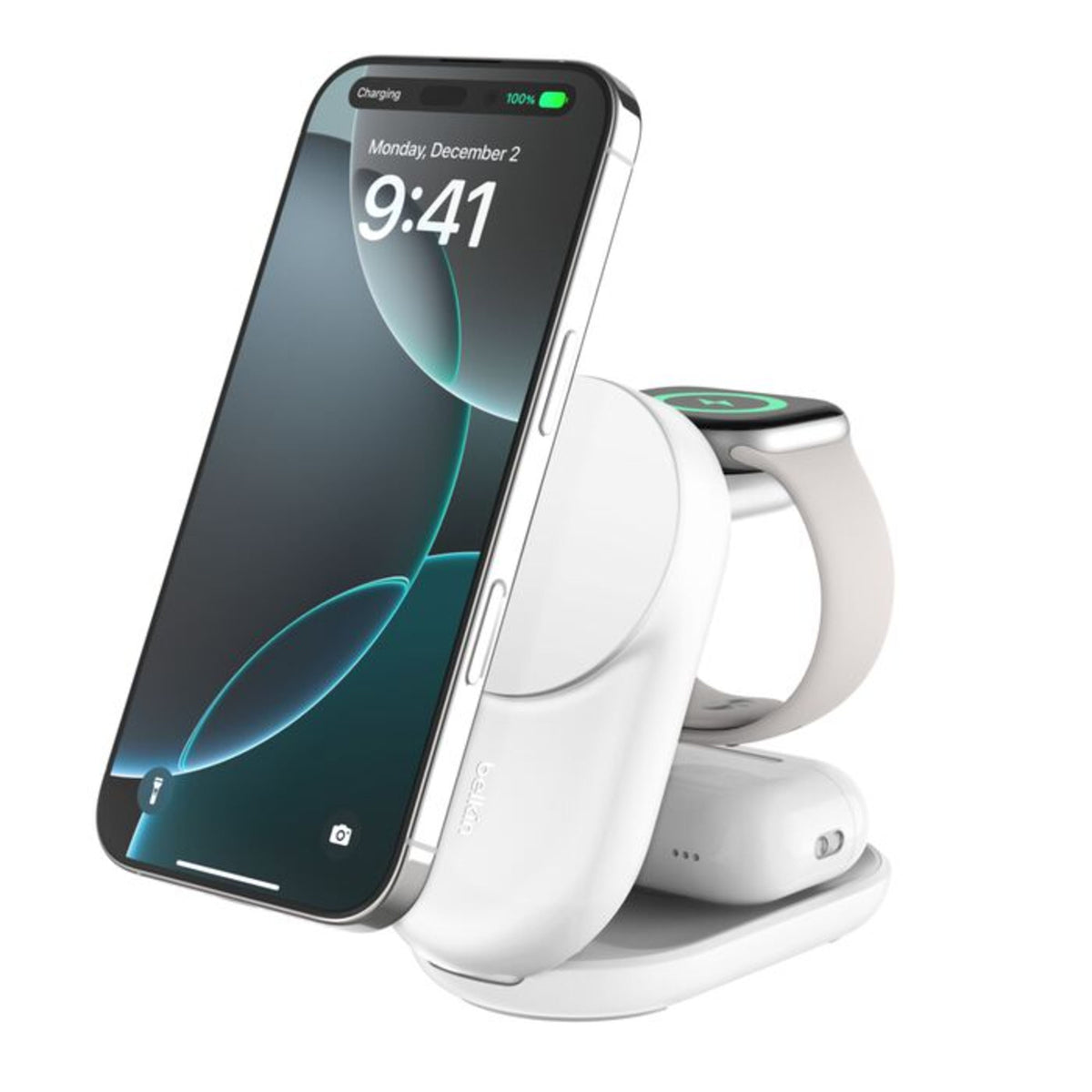 Belkin UltraCharge Qi2 3 in 1 Foldable Charging Stand 25W
