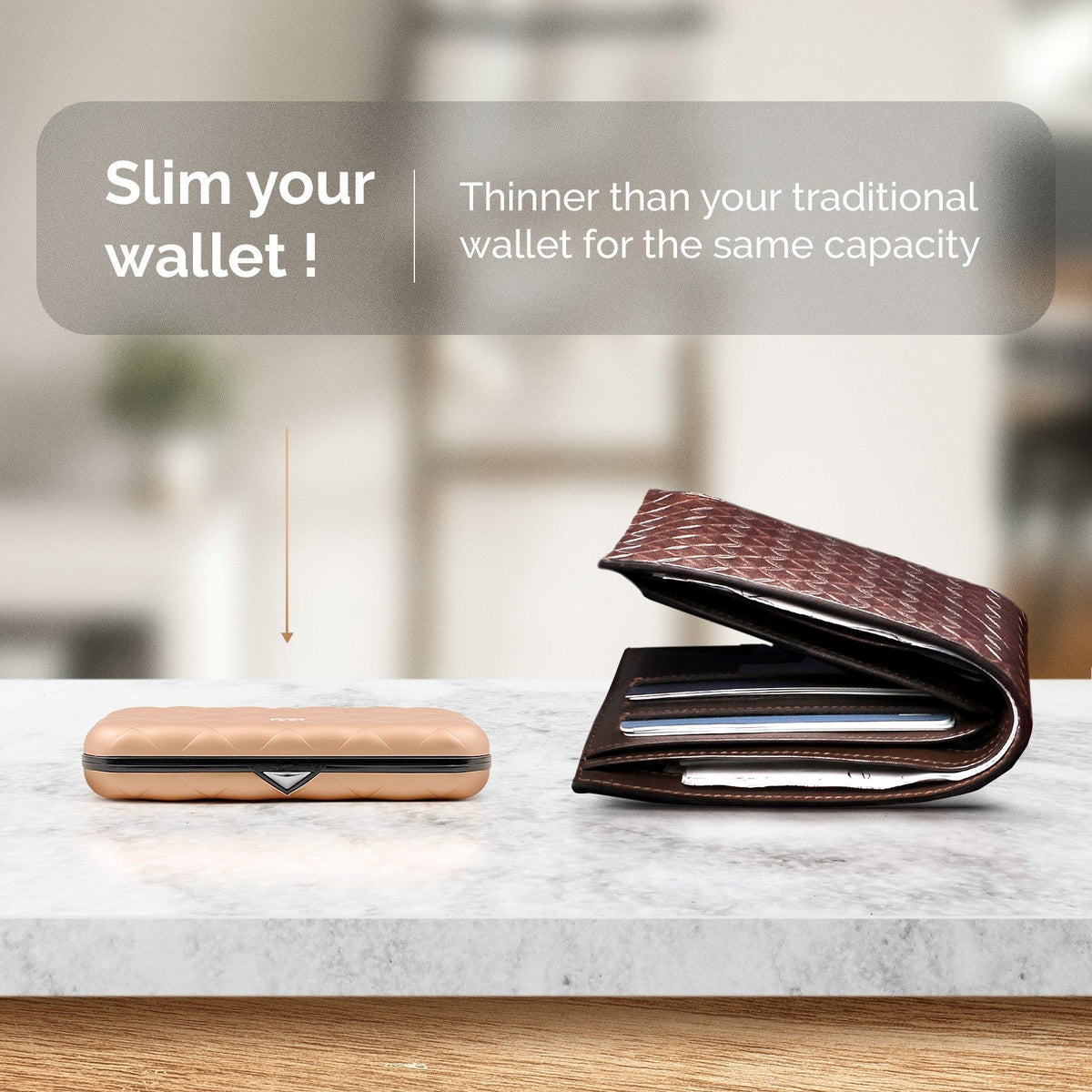 Ogon Helsinki Ladies Wallet Small Case Card Holder, Rose Gold